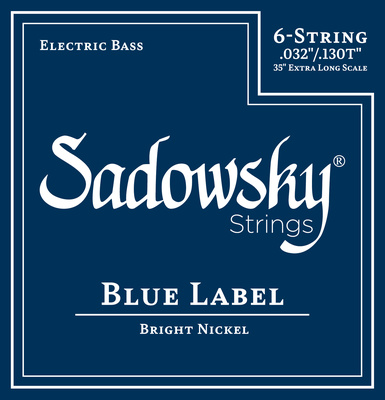 Sadowsky Blue Label Ni 6-String 032-130 6-stygų elektrinės bosinės gitaros stygos