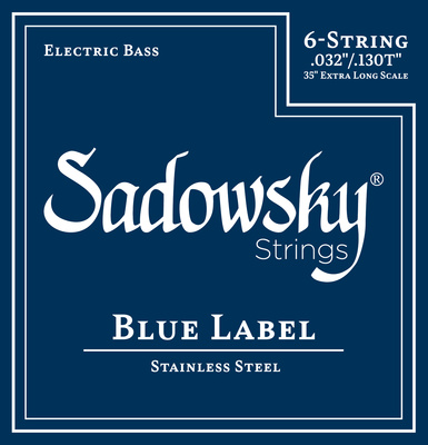 Sadowsky Blue Label Stainless 6-String elektrinės bosinės gitaros stygos