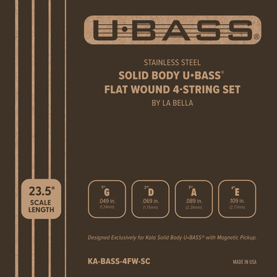Kala U-Bass 4-string Set Flatwound ukulelės stygos