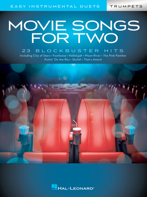 Hal Leonard Movie Songs For Two Trumpets natų knyga trimitui
