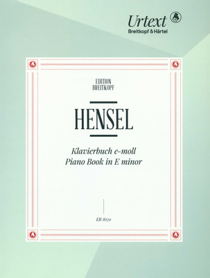 Breitkopf & Härtel Hensel Klavierbuch e-moll fortepijono literatūra