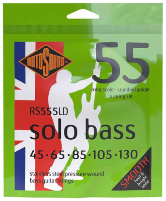 Rotosound RS555LD Solo Bass 45-130 elektrinės 5 stygų bosinės gitaros stygos