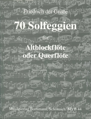 Johannes Bornmann 70 Solfeggien fleitos literatūra