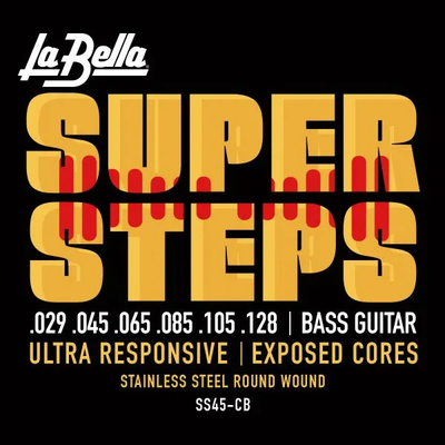 La Bella SS45-CB Super Steps M 6-stygų elektrinės bosinės gitaros stygos