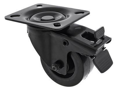 Roadworx Black Wheel Braked 80mm ratukai dėklams