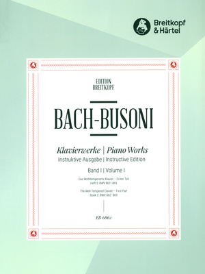 Breitkopf & Härtel Bach/Busoni Wohltemperiert 1/3 fortepijono literatūra