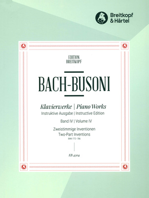 Breitkopf & Härtel Bach/Busoni Inventionen klasikinė fortepijono literatūra