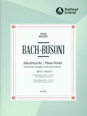 Breitkopf & Härtel Bach/Busoni Wohltemperiert 1/4 klasikinė fortepijono literatūra