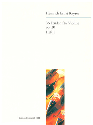 Breitkopf & Härtel Kayser Etüden op. 20 smuiko natos