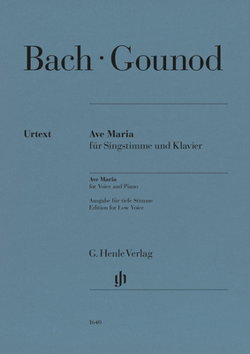 Henle Verlag Bach/Gounod Ave Maria tief klasikinio vokalo natos  