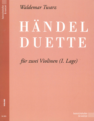 Heinrichshofen Verlag Händel Duette smuiko natos