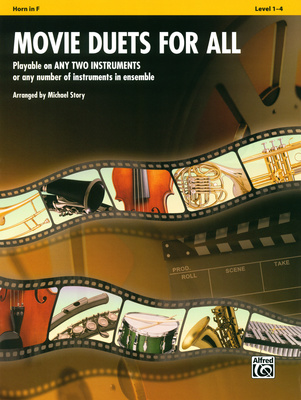 Alfred Music Publishing Movie Duets For All Horn dainų knyga valtornai