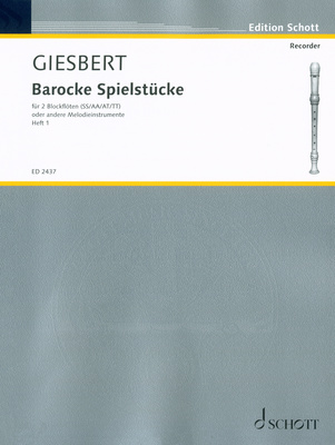 Schott Barocke Spielstücke 1 klasikinio blokfliuto literatūra