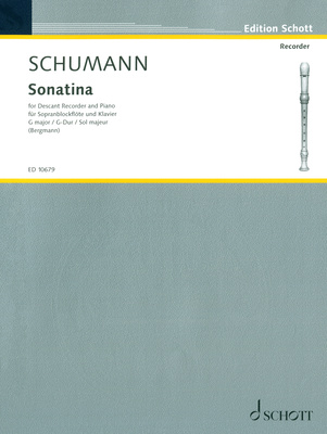 Schott Schumann Sonatina klasikinė blokfliuto literatūra