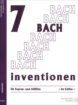 Heinrichshofen Verlag Bach 7 Inventionen blokfliutui literatūra