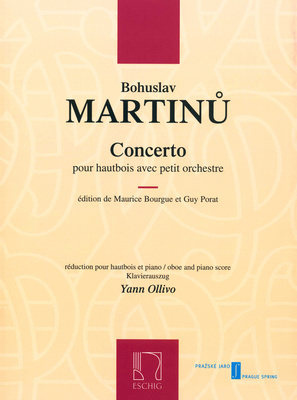 Editions Max Eschig Martinu Oboenkonzert obojui literatūra