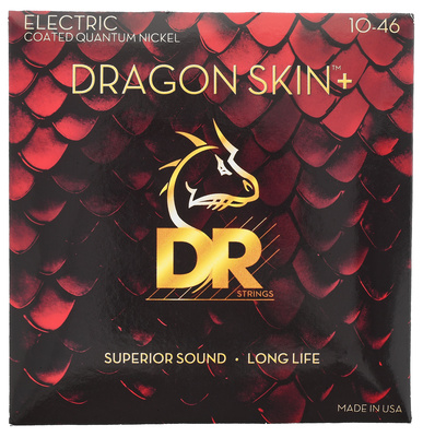 DR Strings Dragon Skin+ DEQ-10 Coated elektrinės gitaros stygos