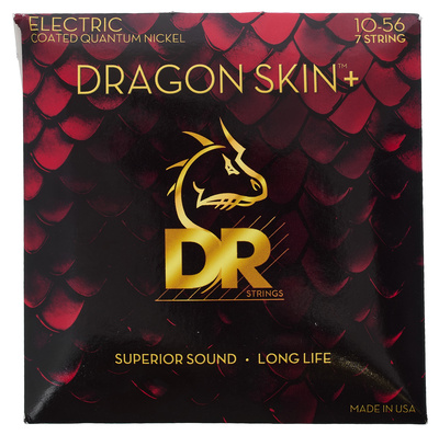 DR Strings Dragon Skin+ DEQ-7/10 dengtos 7 stygų elektrinės gitaros stygos