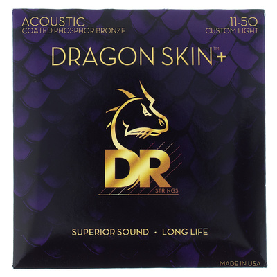 DR Strings Dragon Skin+ DAP-11 dengtos akustinės gitaros stygos