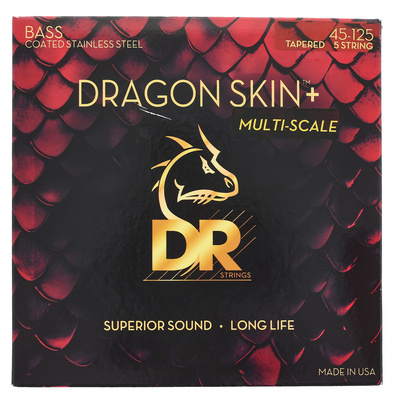 DR Strings Dragon Skin+ DBSM5-45 dengtos 5-stygės elektrinės bosinės gitaros stygos