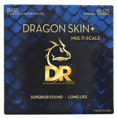 DR Strings Dragon Skin+ DBQM5-45 Coated elektrinės bosinės gitaros 5-stygės