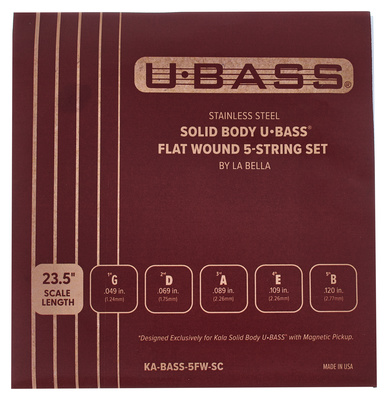 Kala Flatwound U-Bass 5 Strings ukulelės stygos