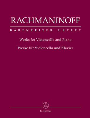 Bärenreiter Rachmaninow Werke für Cello natų rinkinys violončelei