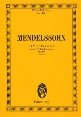 Edition Eulenburg Mendelssohn Sinfonie Nr. 4 kišeninės natos