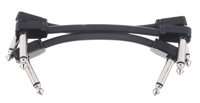 Ernie Ball Flat Patch Cable 3" black efektų laidų komplektas