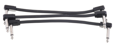 Ernie Ball Flat Patch Cable 6" black sujungimo laidų rinkinys