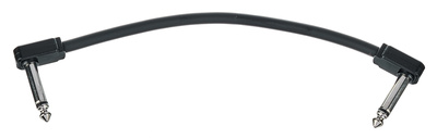 Ernie Ball Flat Patch Cable 6" black efektų laidas