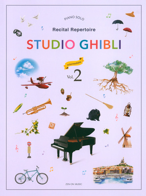 Zen-On Studio Ghibli Recital 2 Med pianinų dainų knyga  