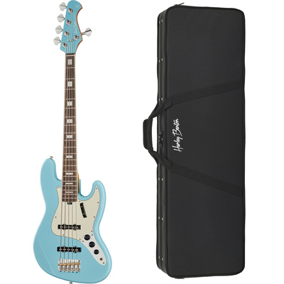 Harley Benton MV-5JB Daphne Blue penkiastygė J-bosinė gitara
