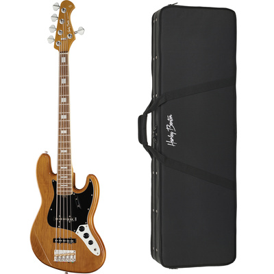 Harley Benton MV-5JB Natural bosinė gitara  