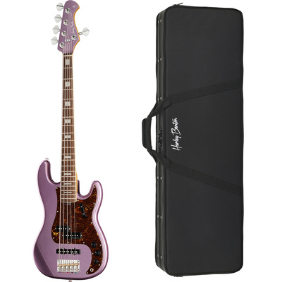 Harley Benton MV-5PJ Burgundy Mist penkiastygė boso gitara 