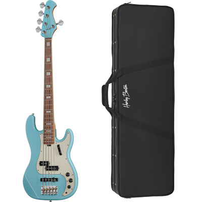 Harley Benton MV-5PJ Daphne Blue penkiastygė bosinė gitara