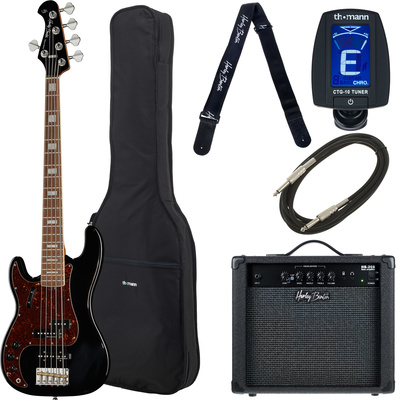 Harley Benton MV-5PJ LH bosinės gitaros komplektas  