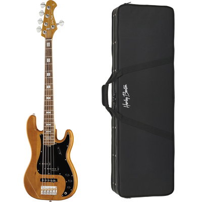 Harley Benton MV-5PJ Natural penkiastygė elektrinė bosinė gitara