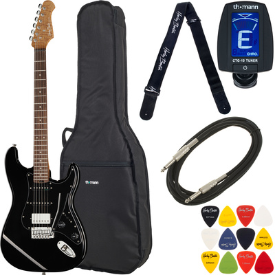Harley Benton ST-Modern Plus HSS BK elektrinė gitara