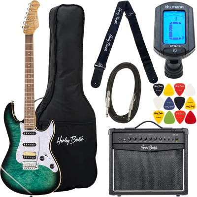 Harley Benton ST-Modern Plus HSS FBLB elektrinės gitaros komplektas