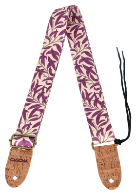 Cascha Ukulele Strap Mauve Leaves Veg ukulelės diržas