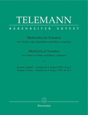 Bärenreiter Telemann Methodische Sonaten klasikinė fleitų literatūra