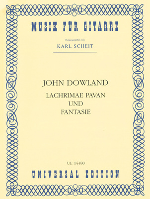 Universal Edition Dowland Lachrimae Pavan klasikinės gitaros literatūra  