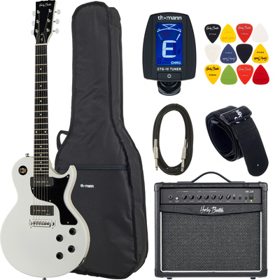Harley Benton SC-Special Faded White elektrinės gitaros komplektas