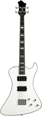 Hagstrom Nekromant 4 White Gloss keturstygė bosinė gitara