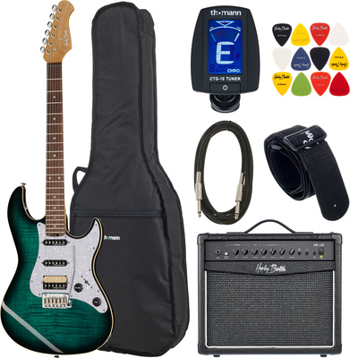 Harley Benton ST-Modern HSS FBLB elektrinės gitaros komplektas