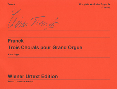 Wiener Urtext Edition Franck Trois Chorals