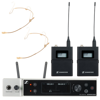 Sennheiser EW-DX 2x HSP 4 Lemo R1-9 Set bezvadu mikrofona sistēma ar galvas mikrofonu