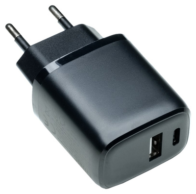 USB C+A Power Supply Black