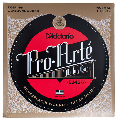 Daddario EJ45-7 7 String Nylon Classic klasiskās ģitāras stīgu komplekts
